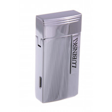 Зажигалка Lubinski "Тиволи" турбо с гильотиной, серебристая в полоску (шт.)