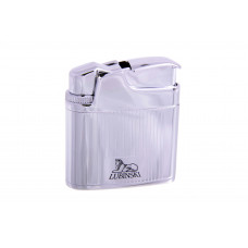 Зажигалка Lubinski "Таормина", кремневая, серебристая в полоску (шт.)