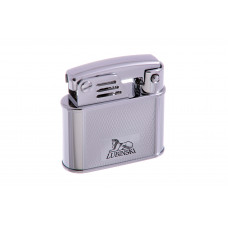 Зажигалка Lubinski "Бассано", кремневая, серебристая в рубчик (шт.)