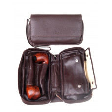 Сумка P&A для 2 трубок и табака, натуральная кожа (шт.)