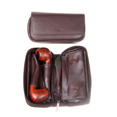 Сумка P&A для 2 трубок и табака, натуральная кожа (шт.)