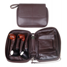 Сумка P&A для 4 трубок и табака, натуральная кожа (шт.)