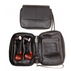 Сумка P&A для 4 трубок и табака, натуральная кожа (шт.)