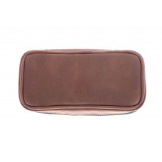 Сумка P&A для 2 трубок и табака, экокожа, коричневая (шт.)
