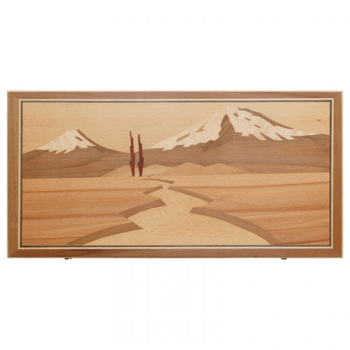 Нарды резные "Долина Арарата" инкрустация