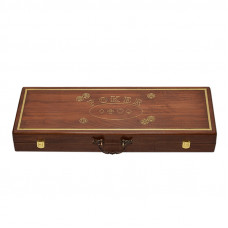 Резной кейс POKER на 500 фишек, Haleyan