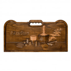 Кейс для покера деревянный резной Poker Stars на 300 фишек